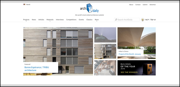 10 เว็บไซต์สถาปัตย์ ดีดี archdaily