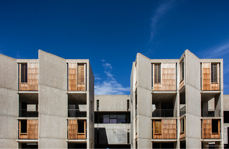 elevation Salk Institute Louis Kahn หลุยส์ คาห์น