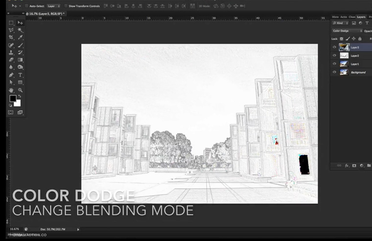 Photoshop Tutorials ทำภาพสีน้ำ ทำperspective effect ใส่เอฟเฟค