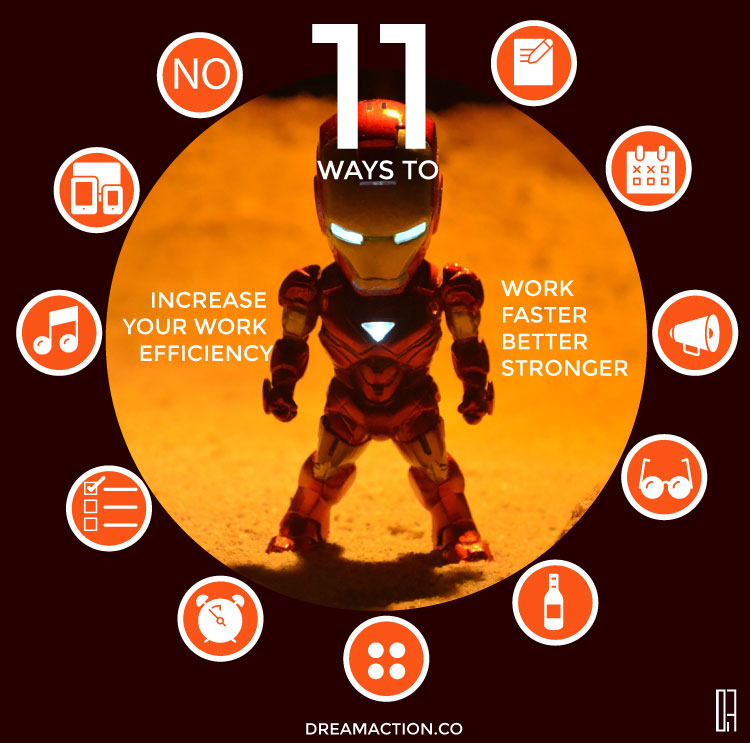 diagram 11 ways to improve your productivity and work efficiency