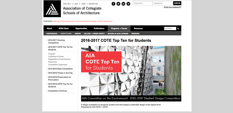 Website รวมแหล่งประกวดแบบ Arch+Design Competition