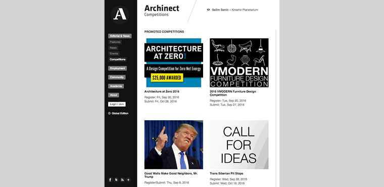 Website รวมแหล่งประกวดแบบ Arch+Design Competition