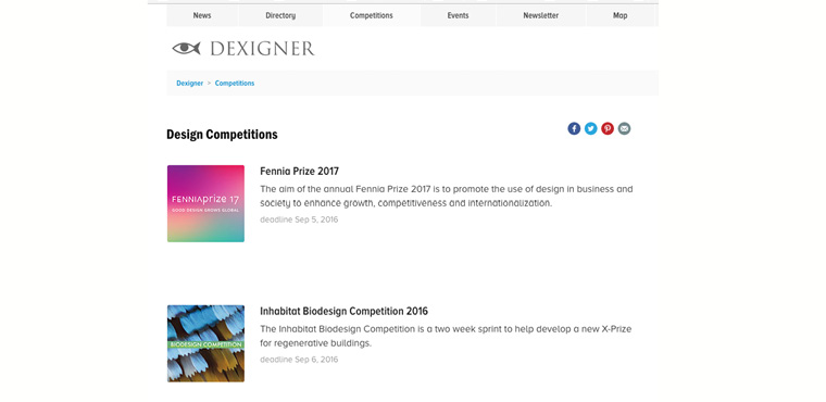 Website รวมแหล่งประกวดแบบ Arch+Design Competition