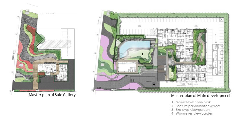Strategies การออกแบบ Sales Gallery The base by sansiri VVdesine landscape architect