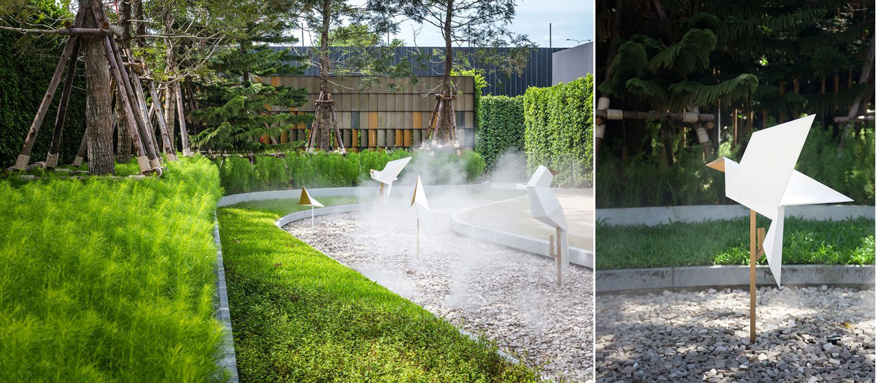 Strategies การออกแบบ Sales Gallery The base by sansiri VVdesine landscape architect