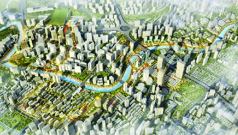 การพัฒนาเมือง ภูมิสถาปัตยกรรรม ออกแบบเมือง ริมน้ำ ซาซากิ เซี่ยงไฮ้ SASAKI Suzhou creek