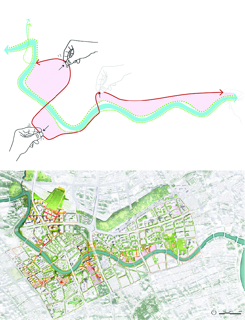 การพัฒนาเมือง ภูมิสถาปัตยกรรรม ออกแบบเมือง ริมน้ำ ซาซากิ เซี่ยงไฮ้ SASAKI Suzhou creek