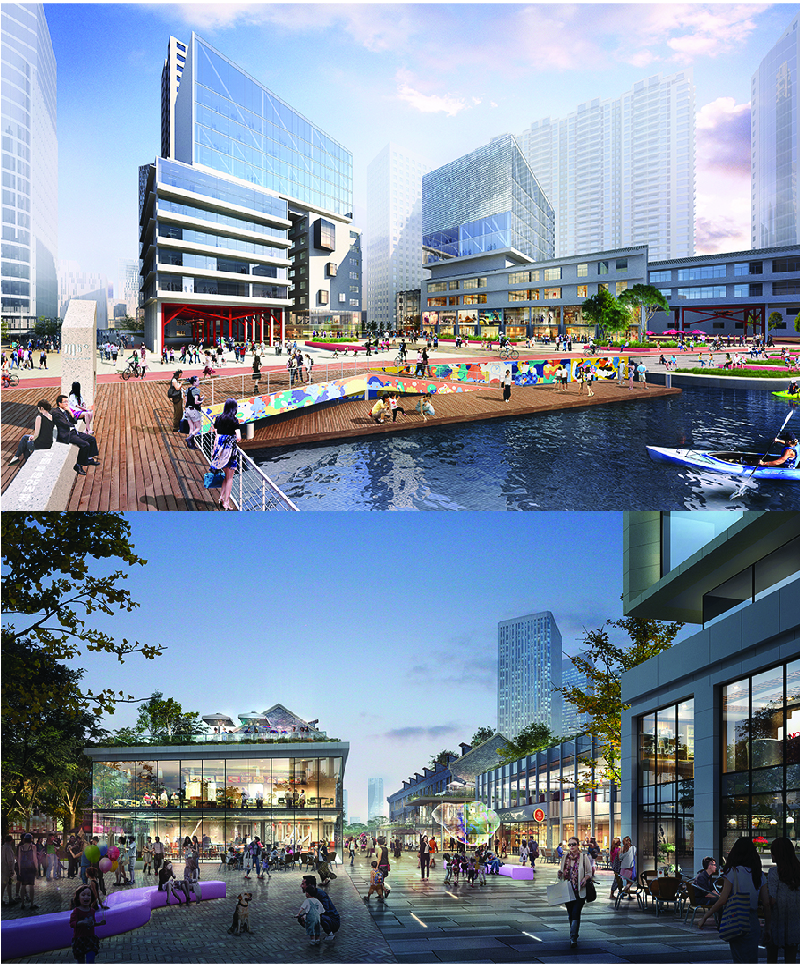 การพัฒนาเมือง ภูมิสถาปัตยกรรรม ออกแบบเมือง ริมน้ำ ซาซากิ เซี่ยงไฮ้ SASAKI Suzhou creek